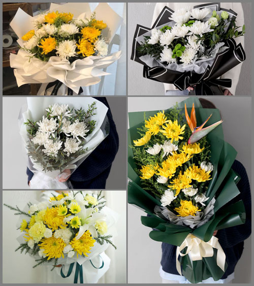 山东莱芜莱城区茶业口镇中温峪村白事花束代送